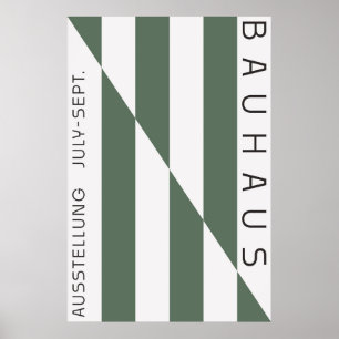 Bauhaus Sage Green Poster