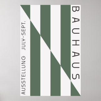 Bauhaus Sage Green Poster