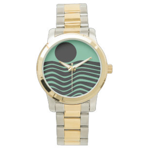 Bauhaus Seafoam Green Abstract Watch