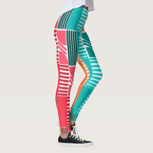 Bauhaus Shapes and Lines 2  Leggings (Right)