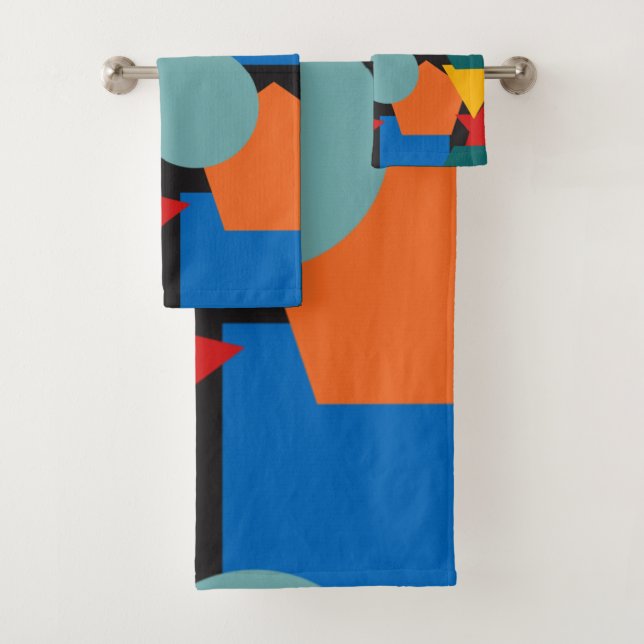 Bauhaus Shapes  Bath Towel Set (Insitu)