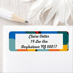 Bauhaus Shapes  Label Return Address Label
