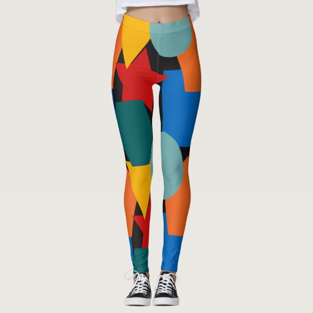 Bauhaus Shapes  Leggings (Front)
