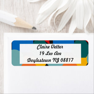 Bauhaus Shapes Return Address Label