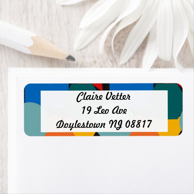 Bauhaus Shapes  Return Address Label (Insitu)