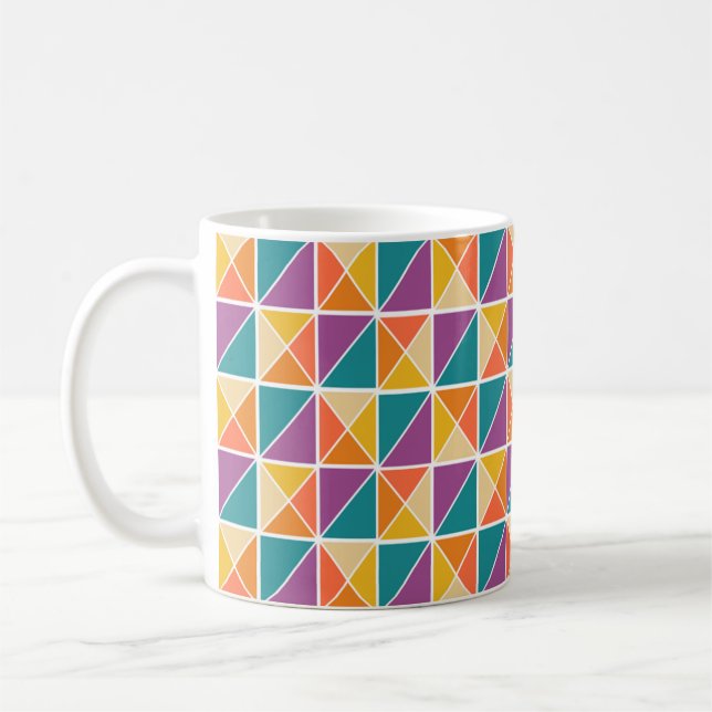 Bauhaus Squares Coffee Mug (Left)