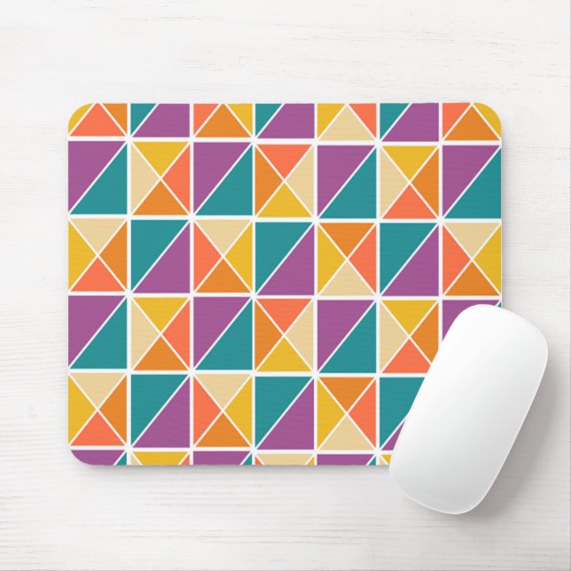 Bauhaus Squares Mouse Pad (With Mouse)