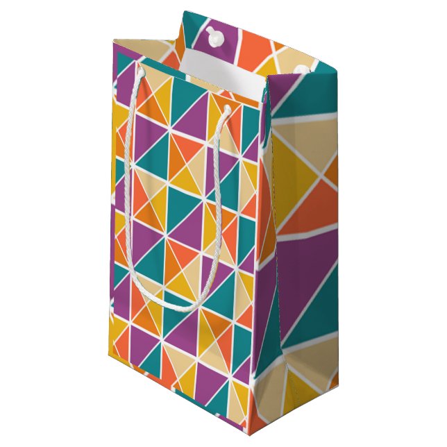 Bauhaus Squares Small Gift Bag (Front Angled)