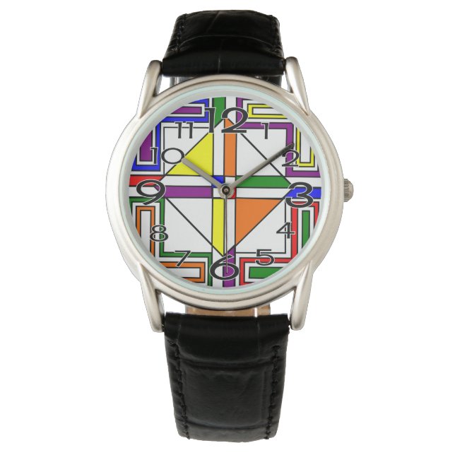 Bauhaus Stained Glass Watch (Front)