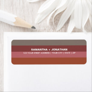 Bauhaus Striped Wedding Return Address Label