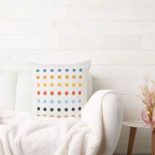 Bauhaus Style Dot Design on Duck White Cushion