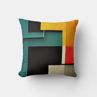 Bauhaus style illustrated cushion