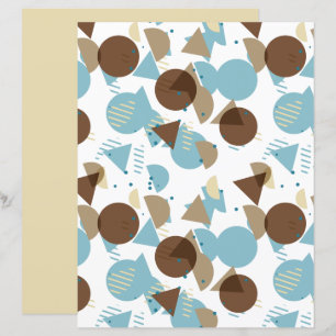 Bauhaus Style Mosaic Art Pattern Scrapbook Paper