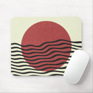 Bauhaus Style Sunset Mouse Pad