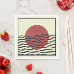Bauhaus Style Sunset  Napkin