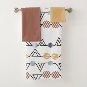 Bauhaus Triangles  Bath Towel Set