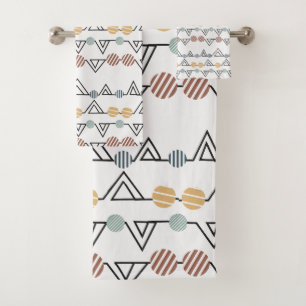 Bauhaus Triangles Bath Towel Set