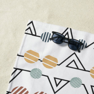 Bauhaus Triangles Beach Towel