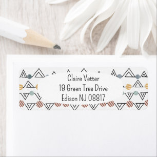 Bauhaus Triangles Return Address Label