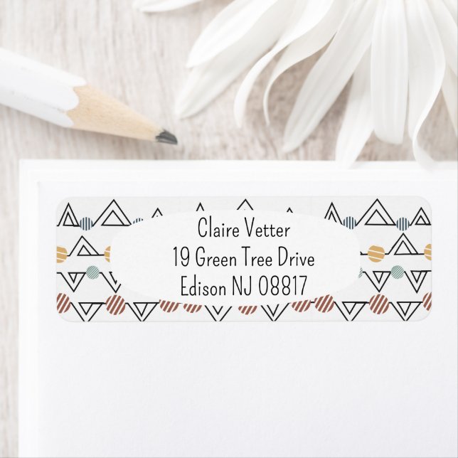 Bauhaus Triangles  Return Address Label (Insitu)