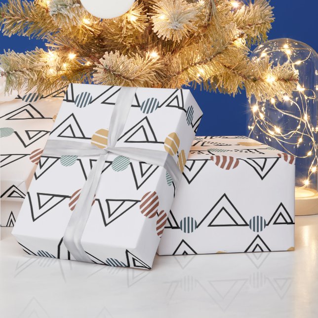 Bauhaus Triangles  Wrapping Paper (Holidays)