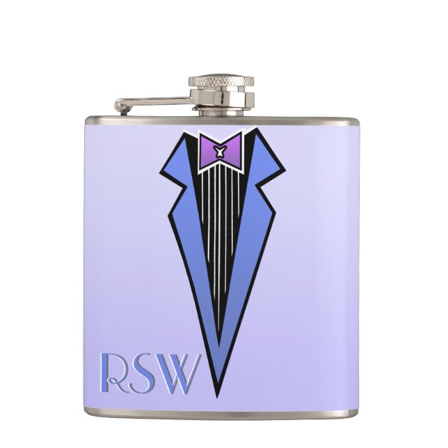 Bauhaus Tuxedo - LBV (Personalised Flask) Hip Flask (Front)