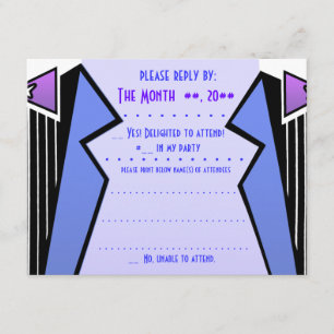 Bauhaus Tuxedo - LBV (Reply Card) RSVP Card