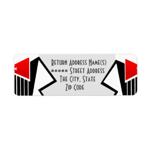 Bauhaus Tuxedo (Return Address) Return Address Label