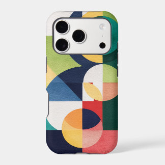 Bauhaus Watercolor - Geometric Green Phone Case