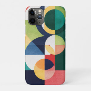 Bauhaus Watercolor - Geometric Green Phone Case