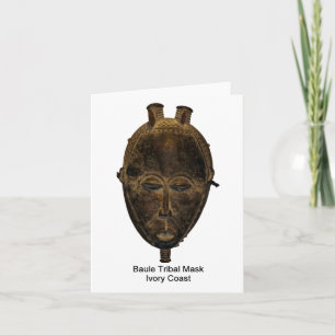 Baule Tribal Mask Note Card
