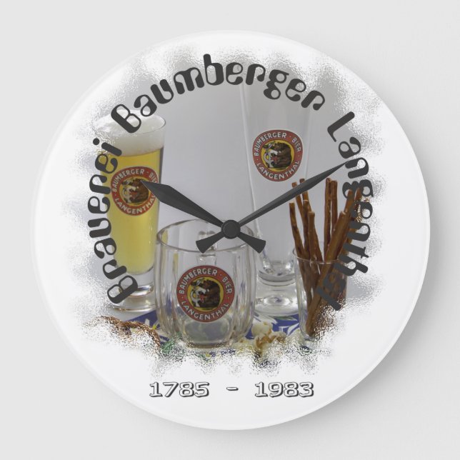 Baumberger Langenthal brewery Large Clock (Front)
