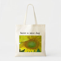 Baumwolltasche Sonnenblume: have a nice day