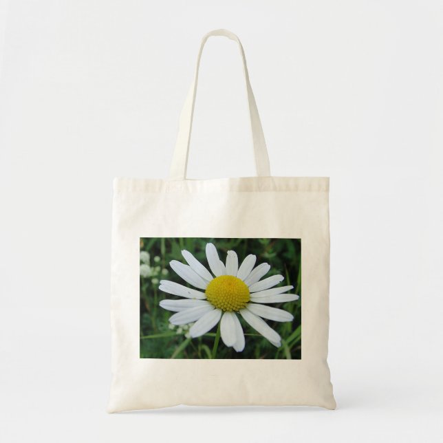 Baumwolltasche weisse Margerite Tote Bag (Front)