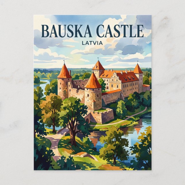 Bauska Castle Latvia Postcard (Front)