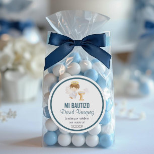 Bautizo in spanish Cute Baptism Christening Favour Classic Round Sticker