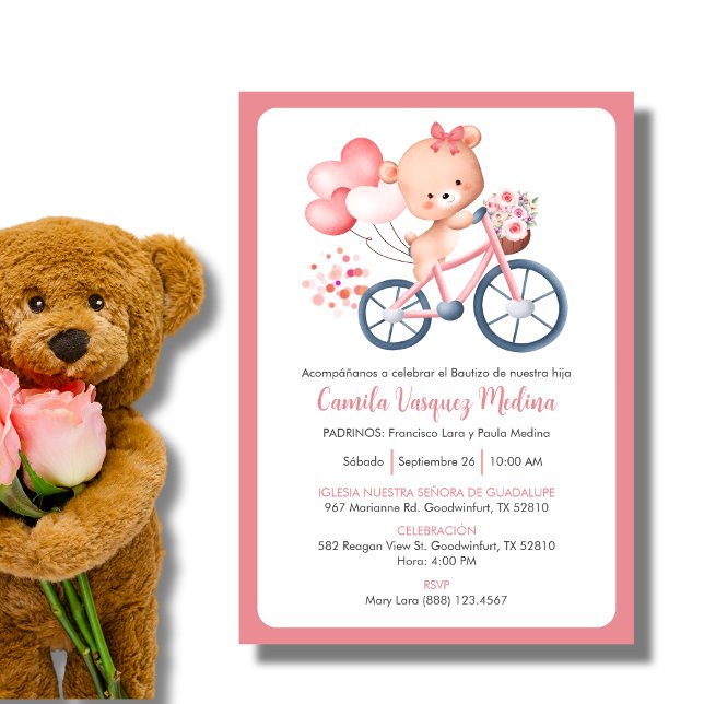 Bautizo Invitacion For Girls Cheerful Baptism Invitation (Creator Uploaded)