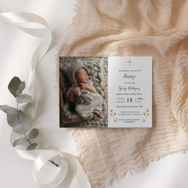 Bautizo Niño Invitacione De bautizo Niño Baptism Invitation (Creator Uploaded)