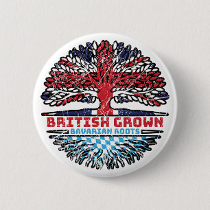 Bavaria Bavarian Uk United Kingdom British Tree 6 Cm Round Badge