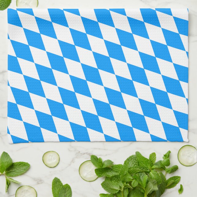 Bavaria blue for kitchen tea towel (Folded)