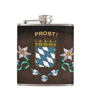 Bavaria Coat of Arms "Prost!" Hip Flask