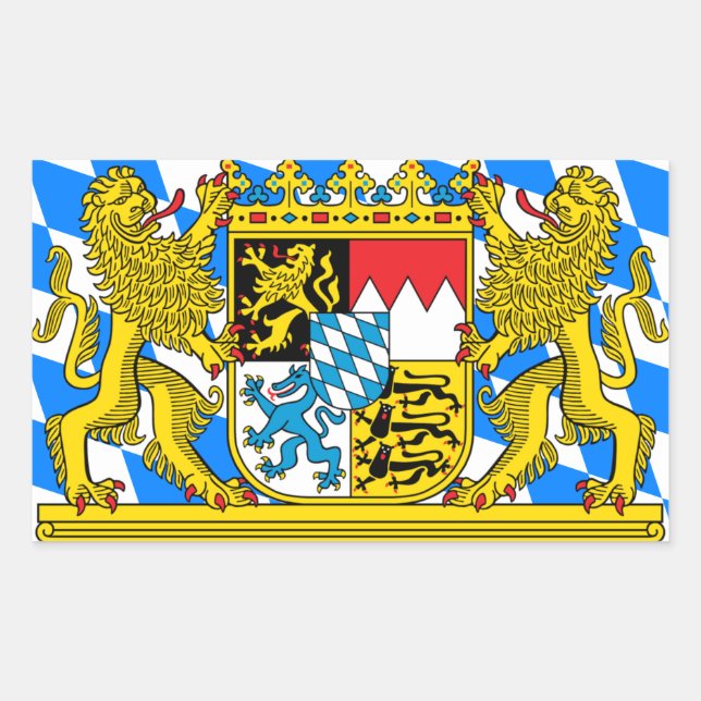 Bavaria Coat of arms Rectangular Sticker (Front)