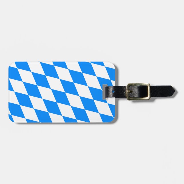Bavaria Diamond Flag Luggage Tag (Front Horizontal)