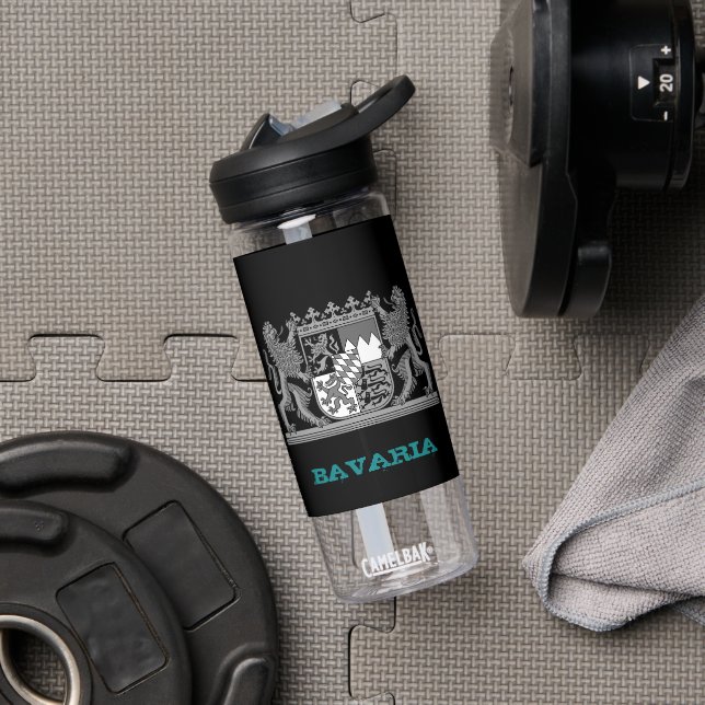 Bavaria Fitness & Bavarian coat of arms / flag Water Bottle (Gym)