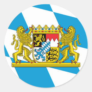 Bavaria Flag Classic Round Sticker