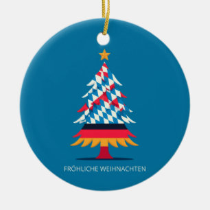 BAVARIA FLAG INSPIRED CERAMIC ORNAMENT