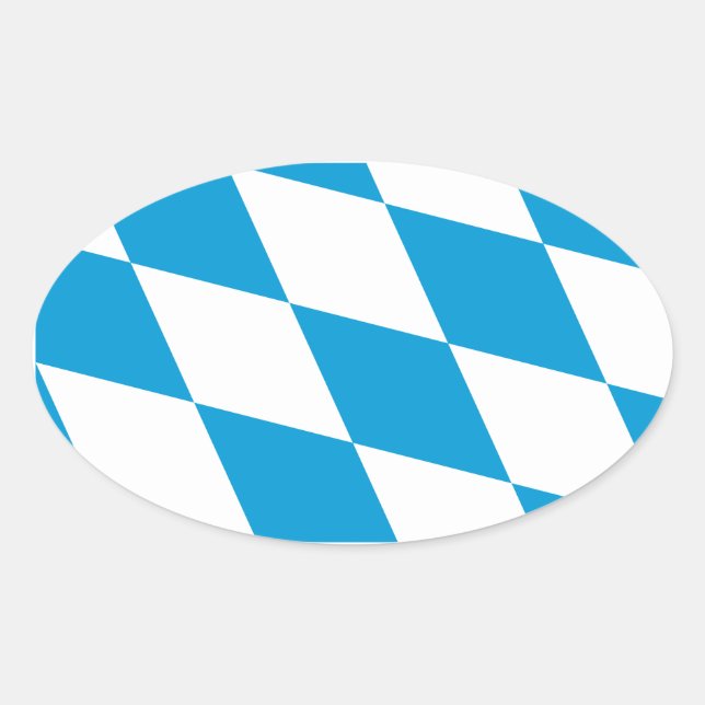 Bavaria Flag Oval Sticker (Front)