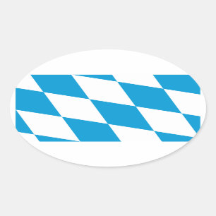 Bavaria Flag Oval Sticker