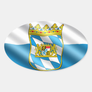 Bavaria flag oval sticker