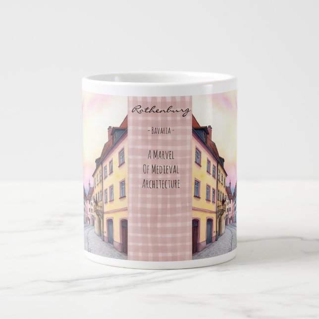 Bavaria Germany, A Marvel of Mediaeval Architectur Large Coffee Mug (Front)
